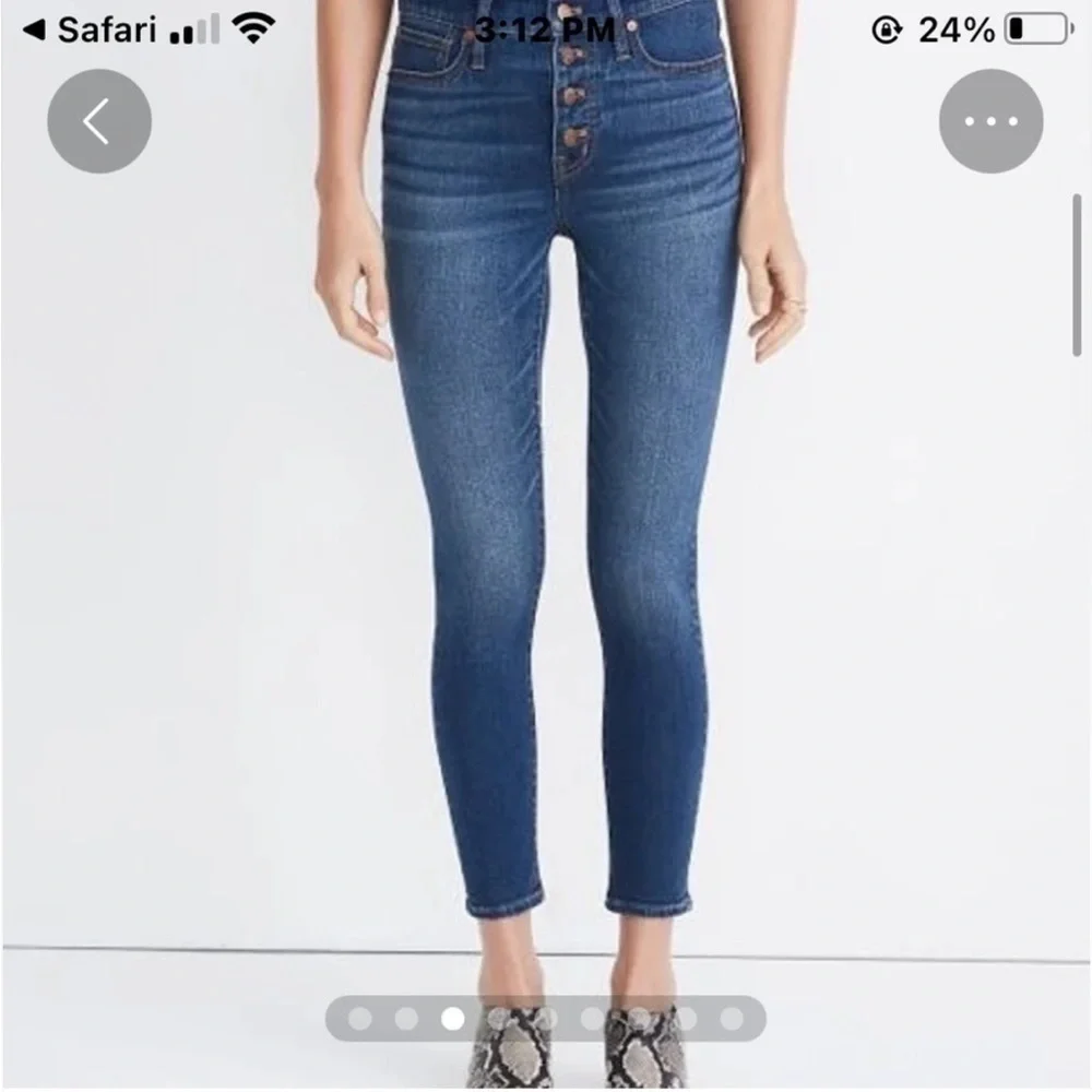 Madewell 9” Mid-Rise Skinny Crop Blue Jeans